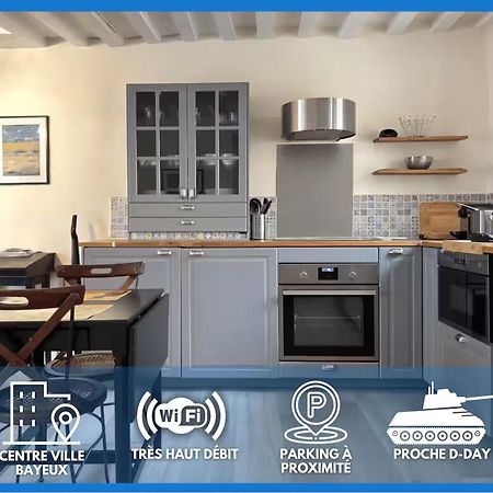 Les Remparts Apt Spacieux 1 Er Etage Renove Joliment Decore Bien Equipe Plein Centre Bayeux Proche Plages Du Debarquement Parking Gratuit A Proximite Bagian luar foto